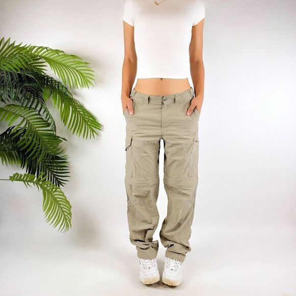Vintage Columbia Khaki Indie Low Rise Gorpcore Convertible Cargo Pants / 30x30 - Picture 1 of 6